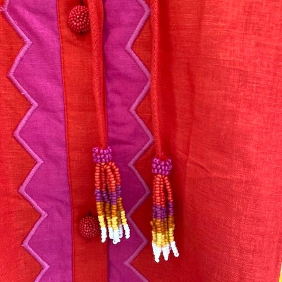 FARM Rio Sunset Patchwork Maxi Dress Tropical Dopamine - Picture 13 of 16